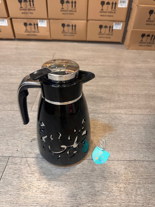 Decorative Glass-Lined Insulated Serving Jug with Handle – Black