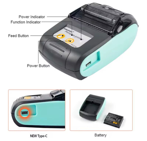 PT-210 Portable Thermal Printer