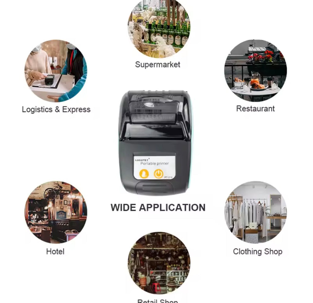 PT-210 Portable Thermal Printer